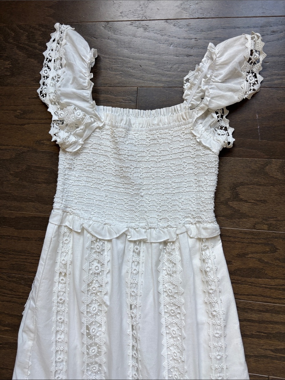 SAYLOR Elin embroider Eyelet Lace Midi Dress - Picture 7 of 14